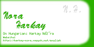 nora harkay business card